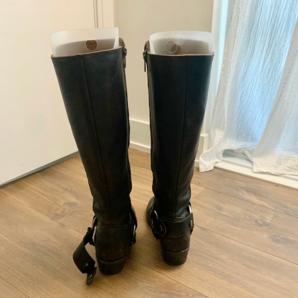 Frye Tall Leather Carson Harness Boot - Picture 3 of 10